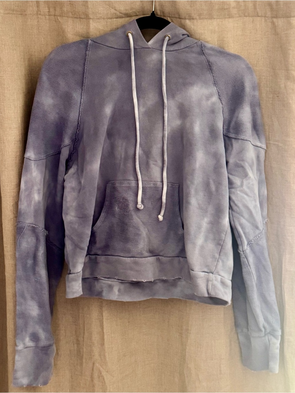 LoveShackFancy blue tie dye CABANA hooded sweatshirt